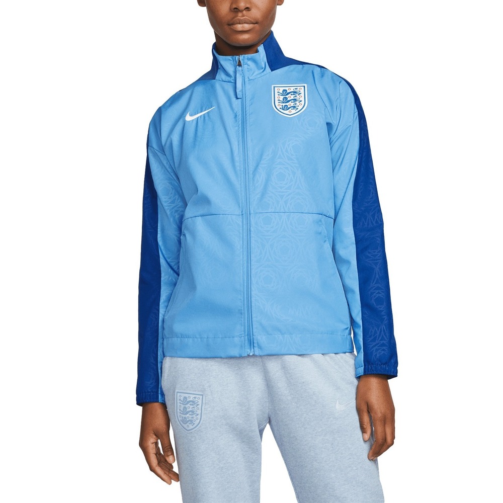 Nike England Dri-FIT Anthem Jacket Womens L Gym Blue Soccer Full Zip DV5601-462
